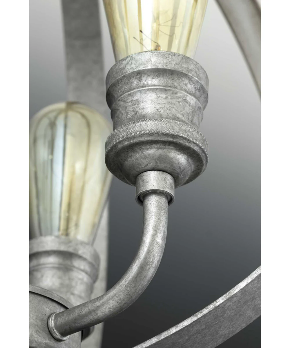 Conestee 6-Light Farmhouse Pendant Light Galvanized Finish - Image 6