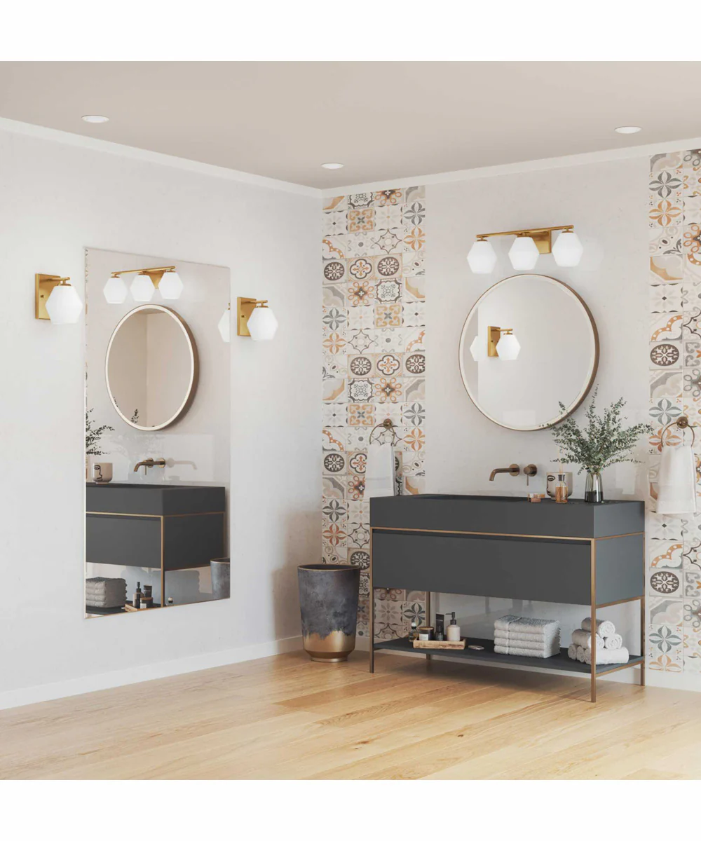 Copeland 3-Light Vanity Mid-Century Modern Vanity Light Brushed Gold - Image 2