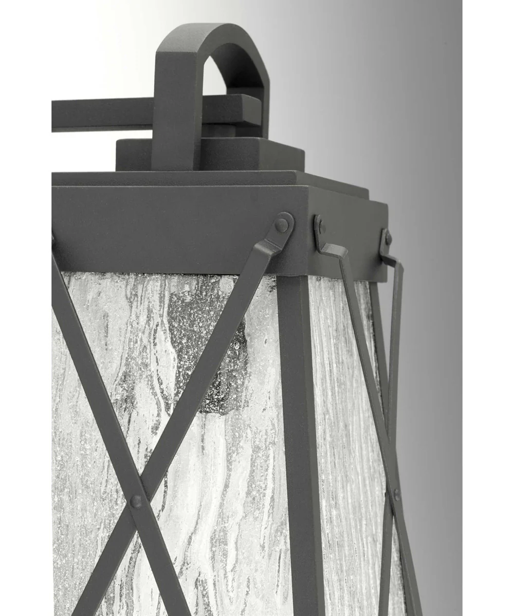 Creighton 1-Light Medium Wall-Lantern Textured Black - Image 2