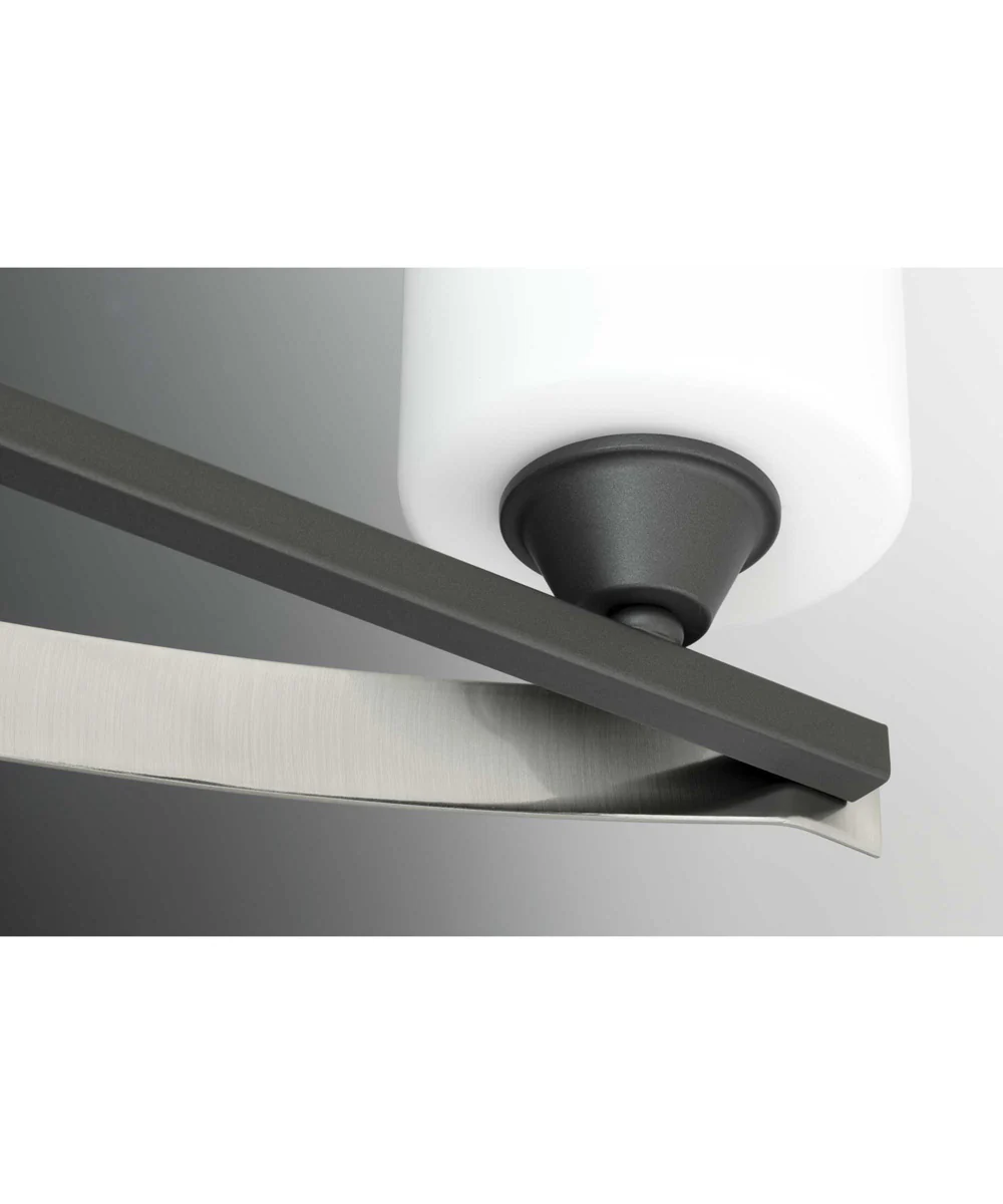 Dart 2-Light Etched Glass Modern Bath Vanity Light Graphite - Image 3