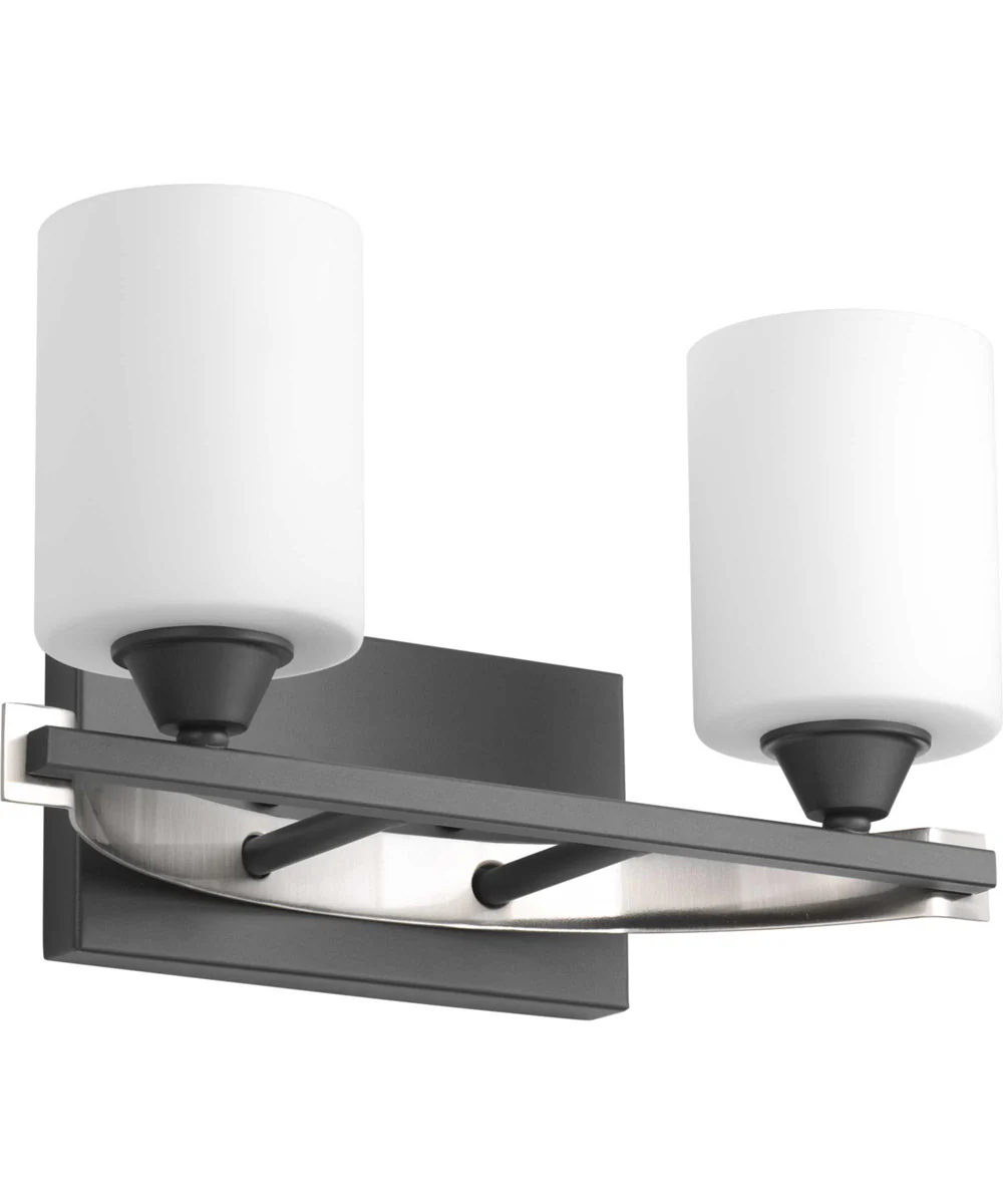 Dart 2-Light Etched Glass Modern Bath Vanity Light Graphite - Image 7