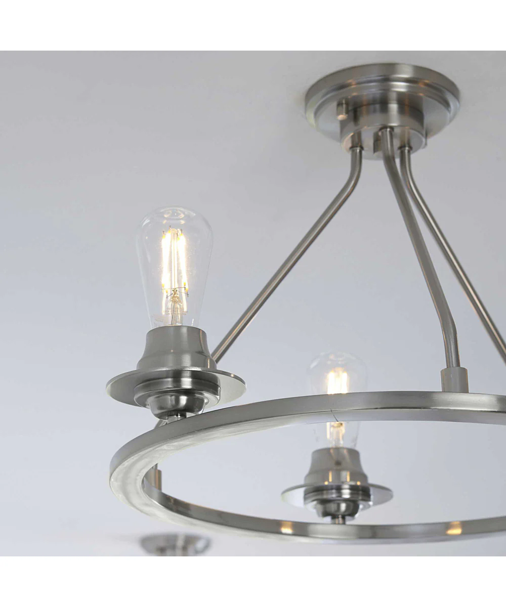 Debut 3-Light Semi-Flush Convertible Brushed Nickel - Image 4