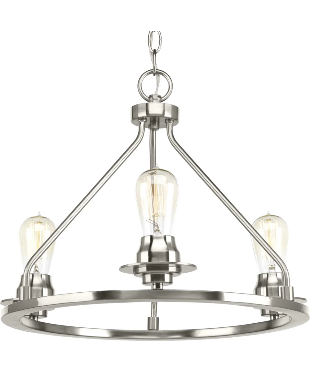 Debut 3-Light Semi-Flush Convertible Brushed Nickel - Image 5