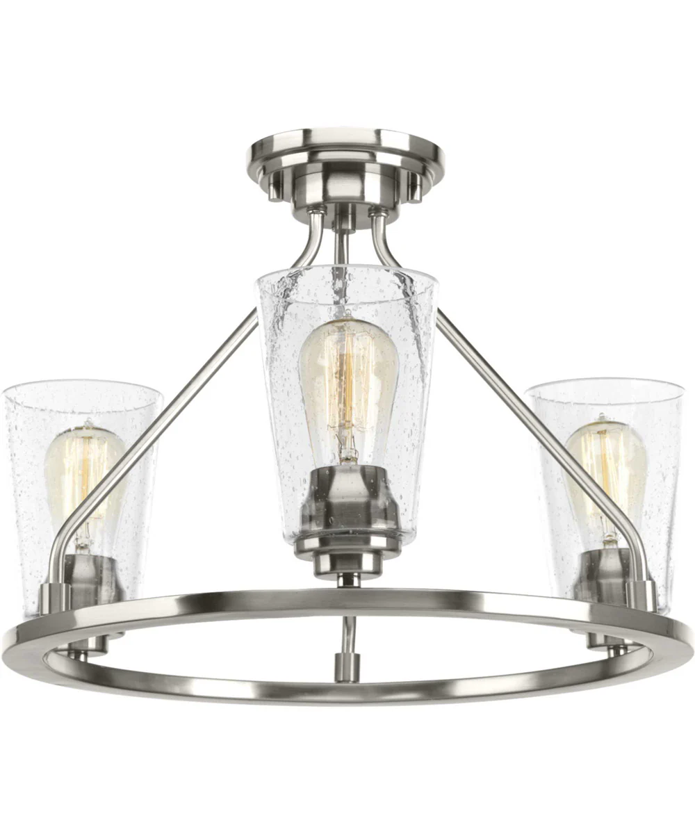 Debut 3-Light Semi-Flush Convertible Brushed Nickel - Image 8