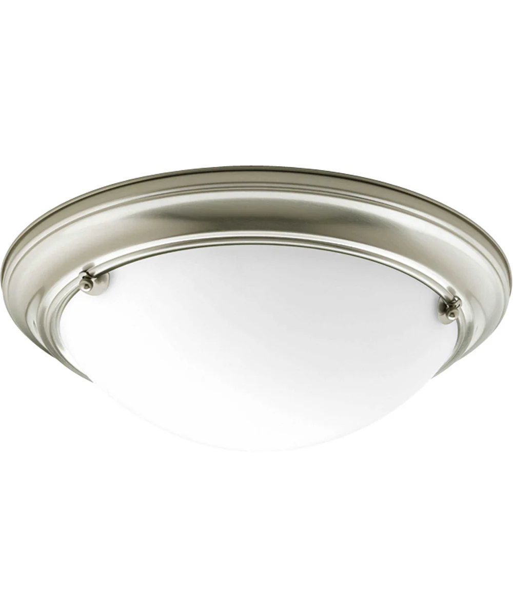 Eclipse 2-Light 15-1/4" Close-to-Ceiling Brushed Nickel
