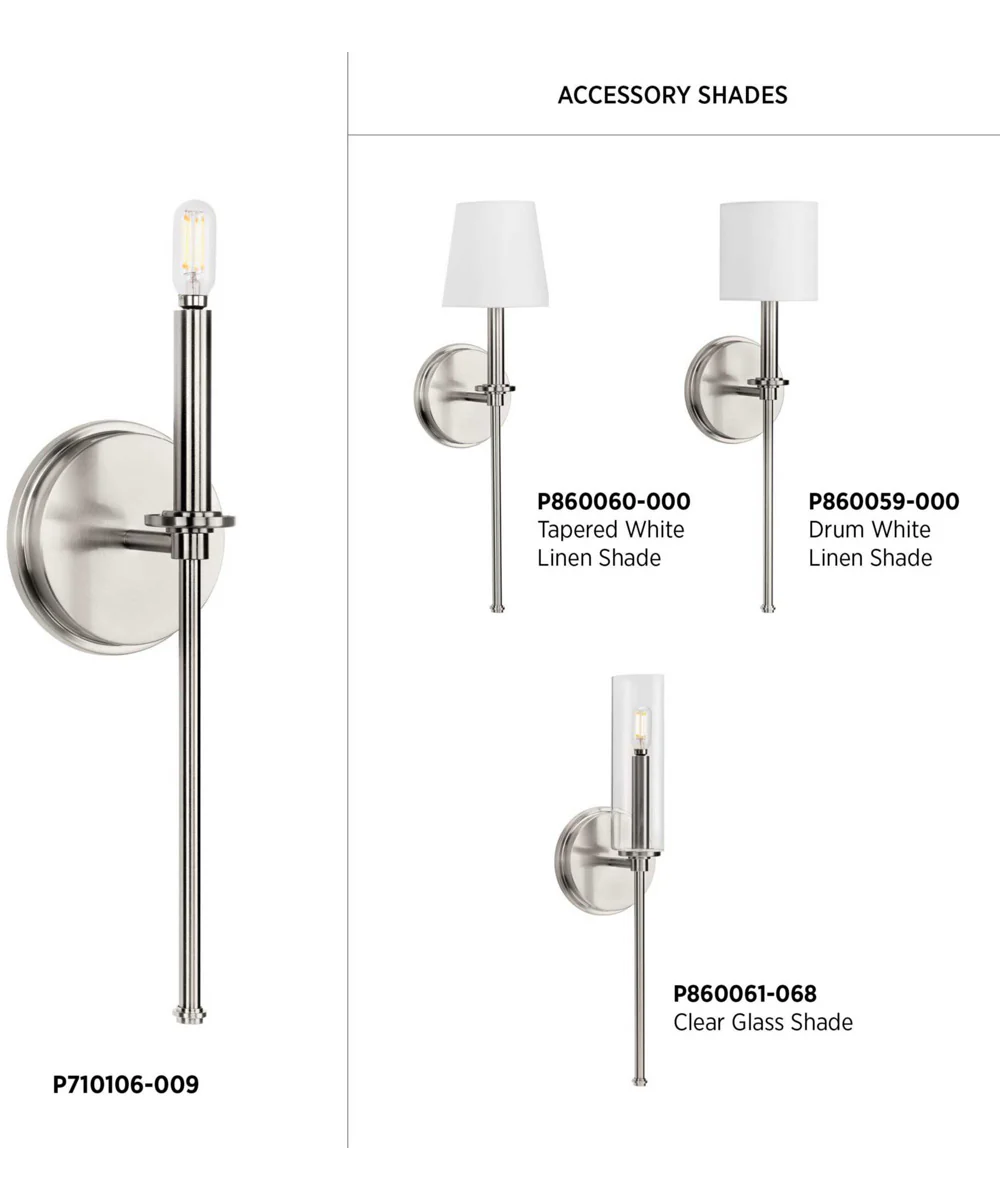 Elara 1-Light New Traditional Wall Light Brushed Nickel - Image 3