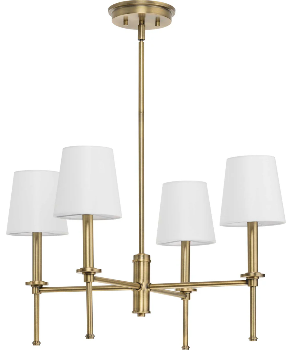 Elara 4-Light New Traditional  Chandelier Light Vintage Brass - Image 7