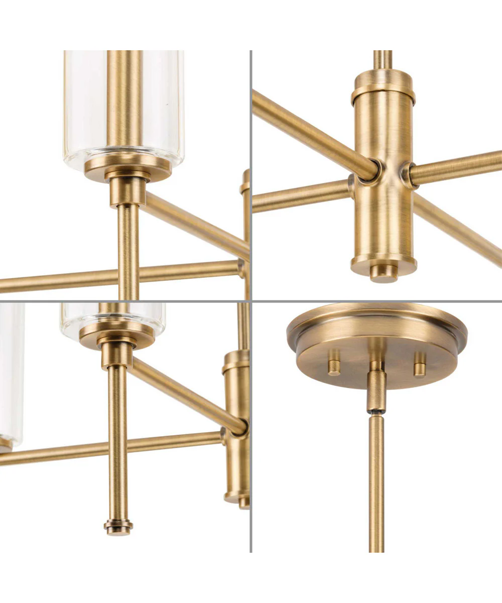 Elara 4-Light New Traditional  Chandelier Light Vintage Brass - Image 8