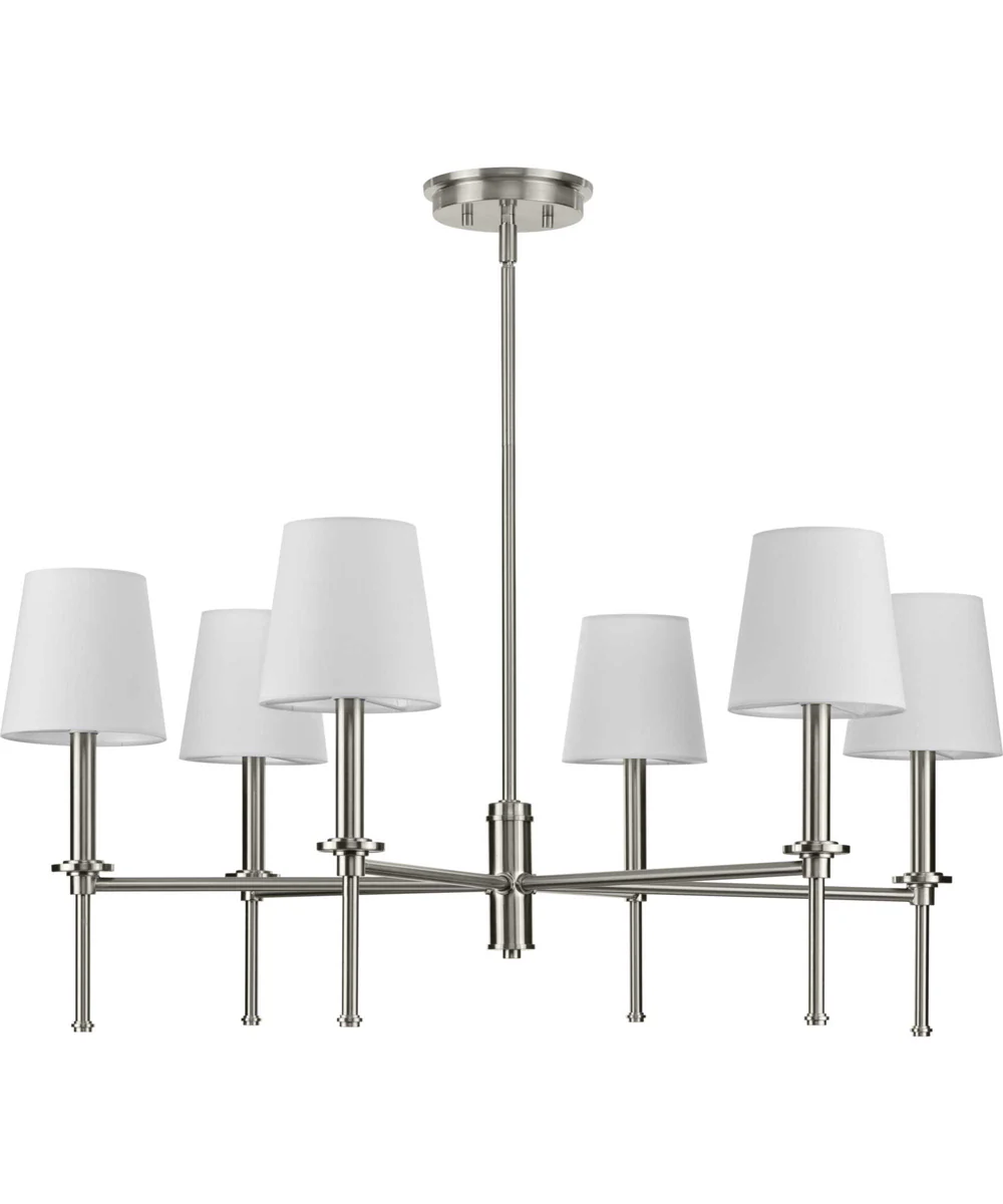 Elara 6-Light New Traditional  Chandelier Light Brushed Nickel - Image 3