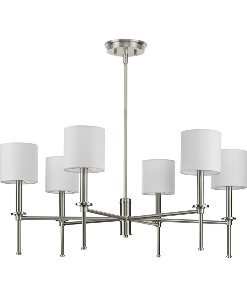 Elara 6-Light New Traditional  Chandelier Light Brushed Nickel - Image 4
