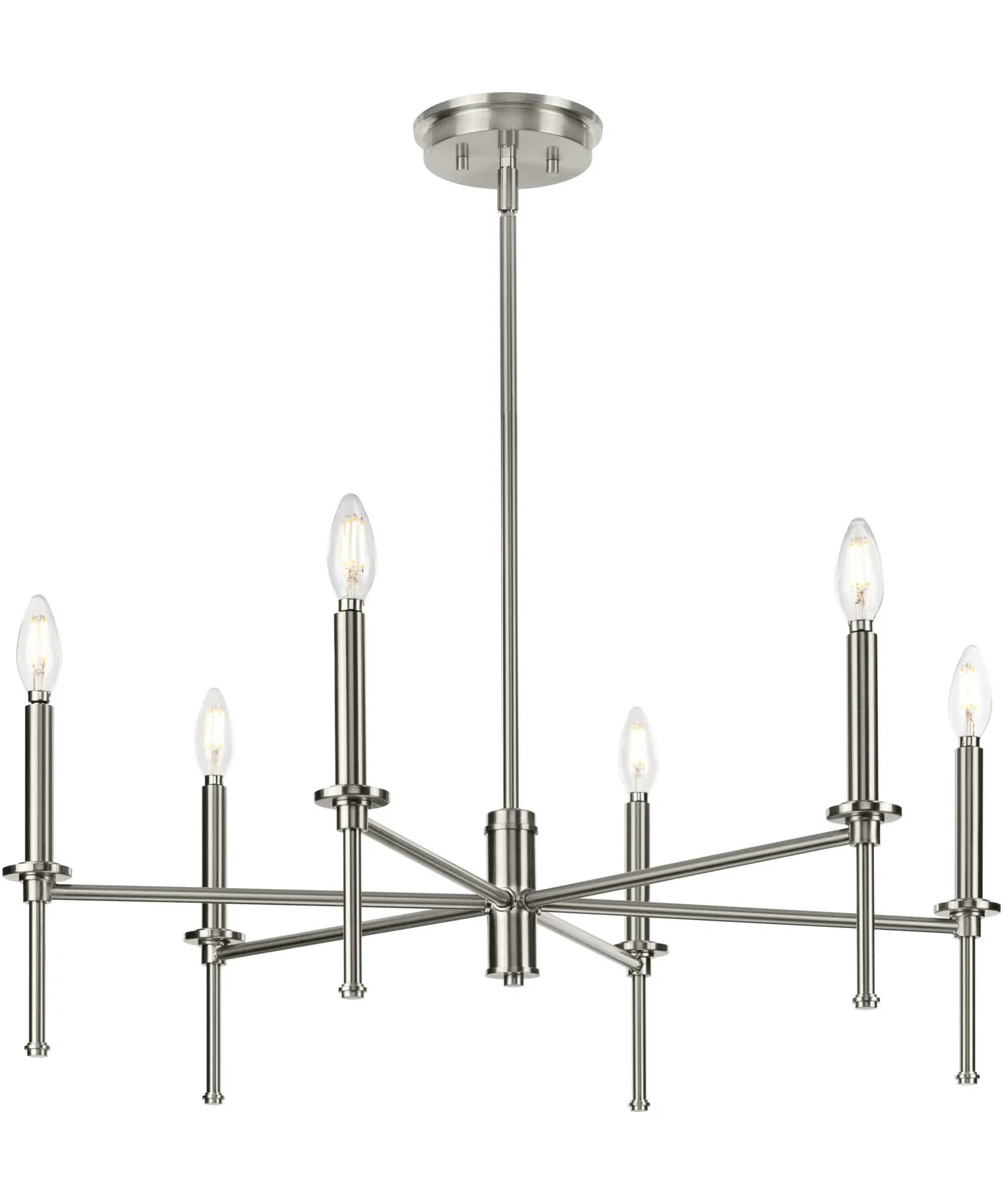Elara 6-Light New Traditional  Chandelier Light Brushed Nickel - Image 5