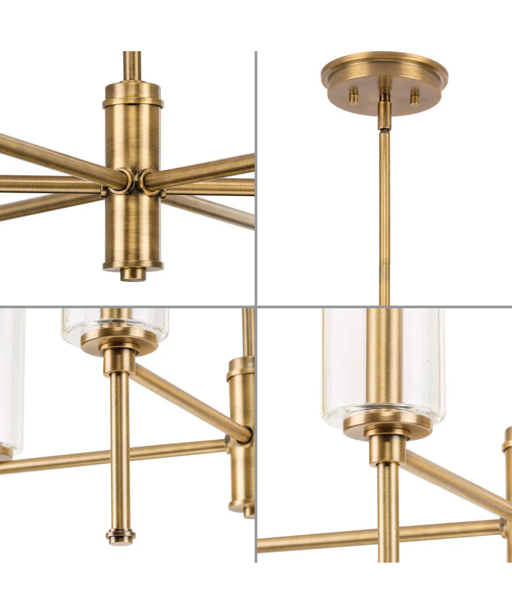 Elara 6-Light New Traditional  Chandelier Light Vintage Brass - Image 8