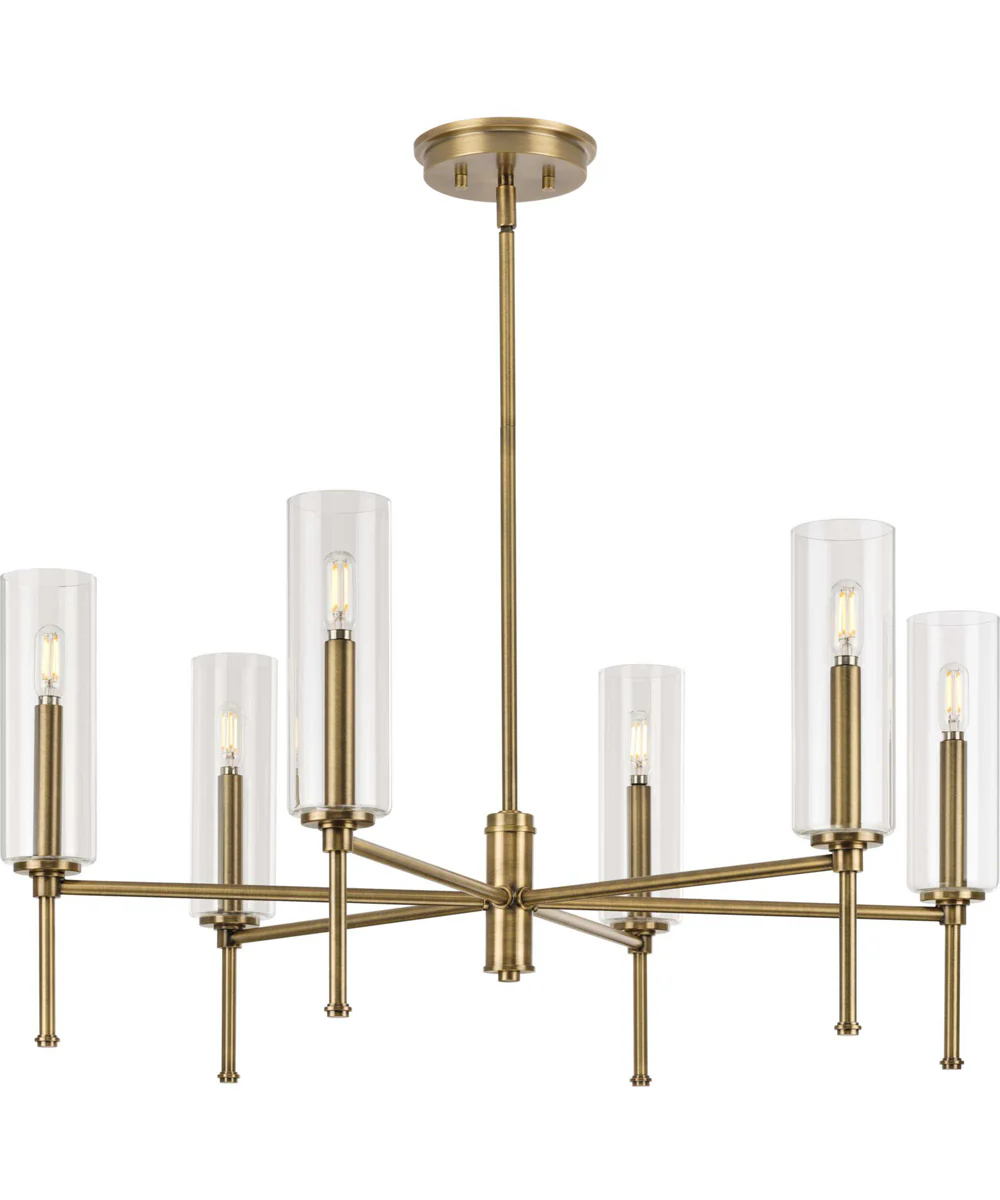 Elara 6-Light New Traditional  Chandelier Light Vintage Brass - Image 9