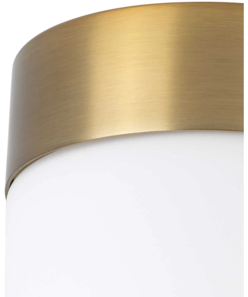 Elevate 1-Light Etched White Glass Mid-Century Modern Bath Vanity Light Brushed Bronze - Image 3