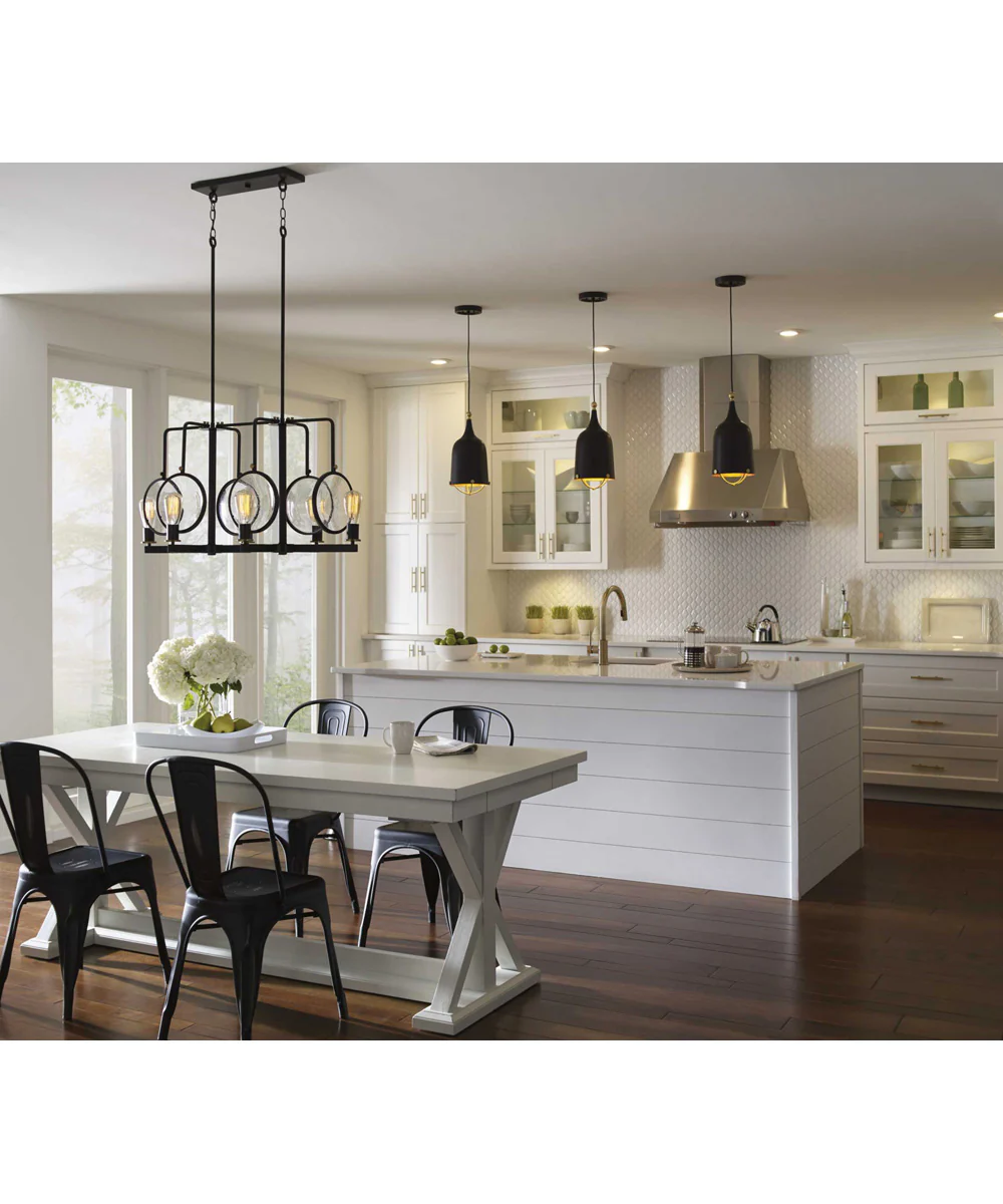Era 1-Light Gold Global Pendant Light Matte Black - Image 4