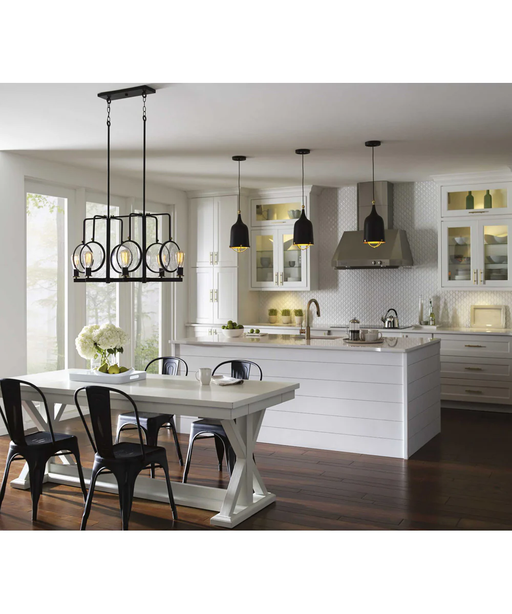 Era 1-Light Gold Global Pendant Light Matte Black - Image 5