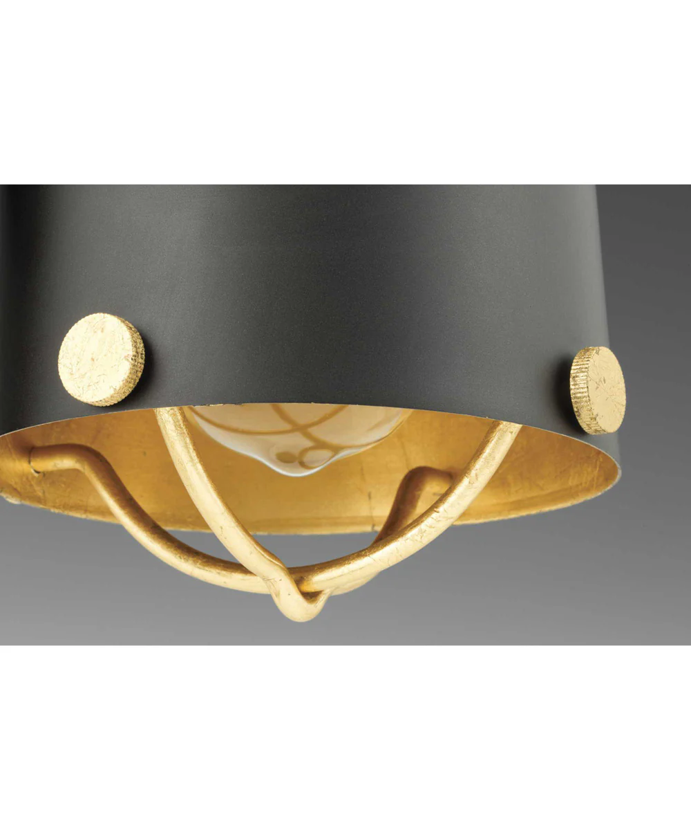 Era 1-Light Gold Global Pendant Light Matte Black - Image 7