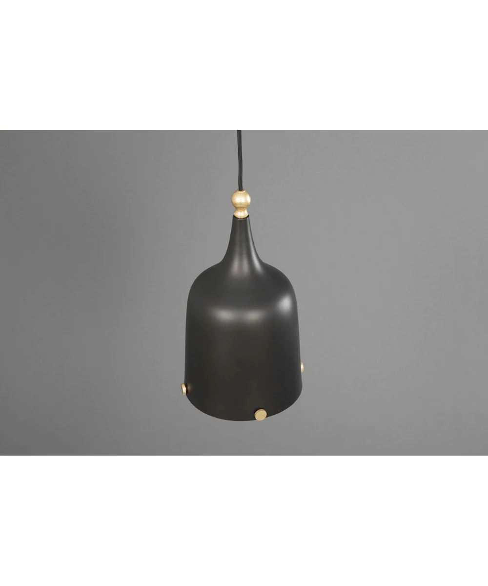 Era 1-Light Gold Global Pendant Light Matte Black - Image 10