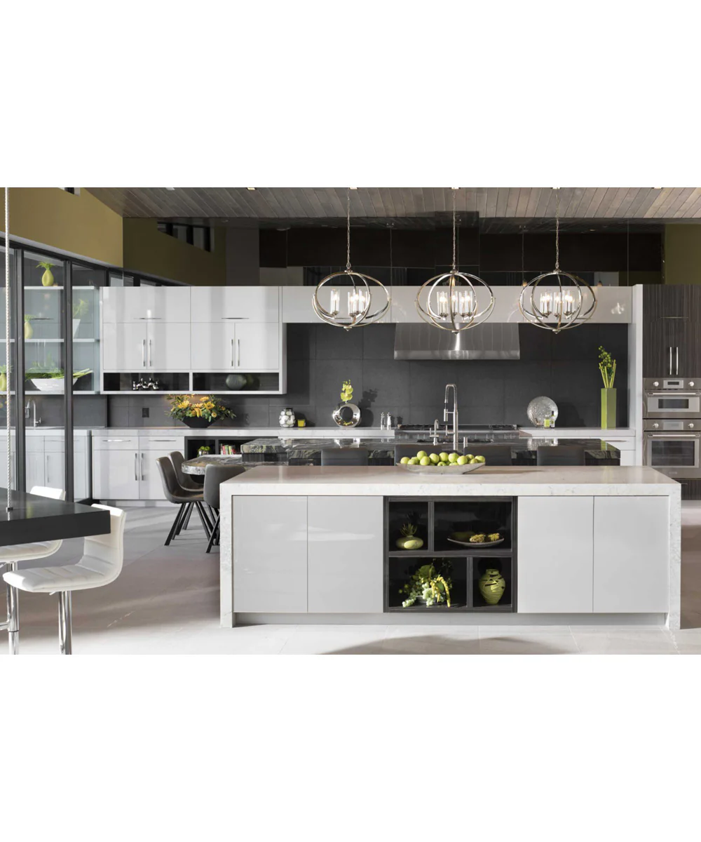 Evoke 5-Light Clear Glass Luxe Chandelier Light Polished Nickel - Image 2