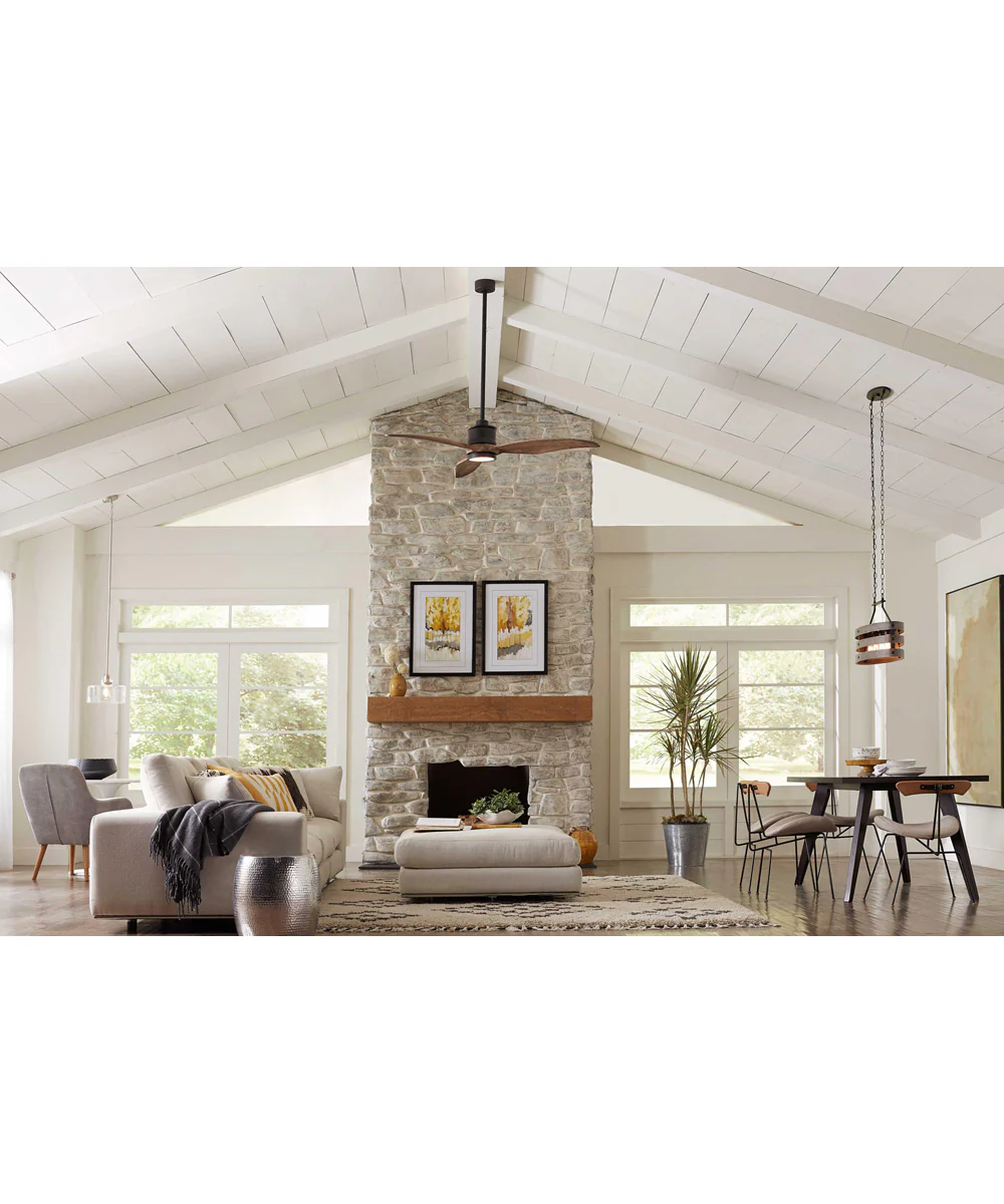 Farris 3-Blade Carved Wood 60" Ceiling Fan Oil Rubbed Bronze - Image 2