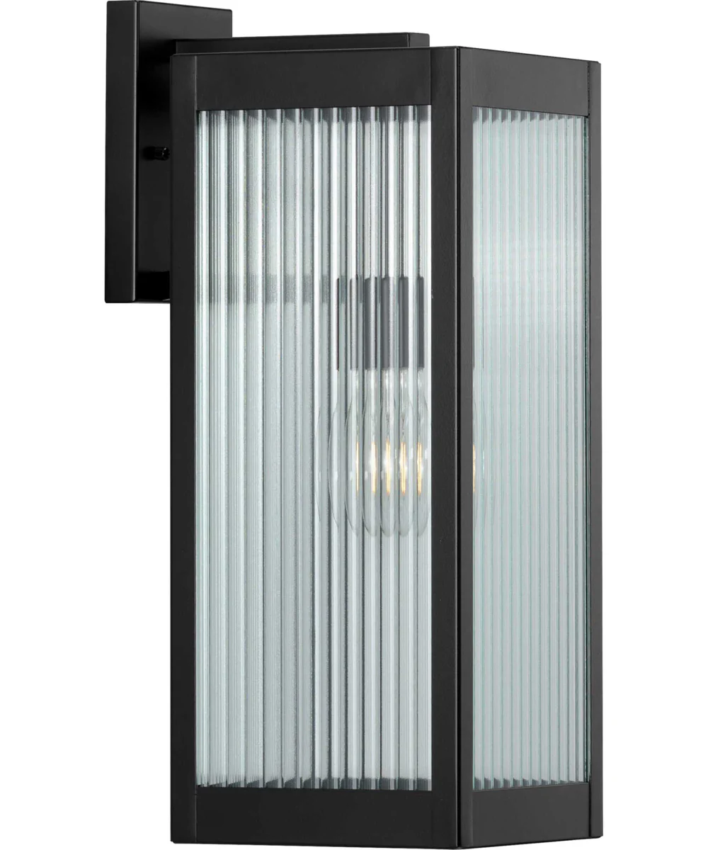 Felton Black 1-Light Large Wall Lantern Matte Black