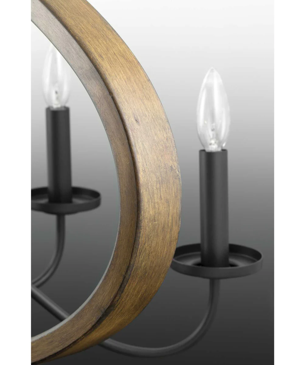 Fontayne 6-Light Farmhouse Chandelier Light Antique Bronze - Image 5
