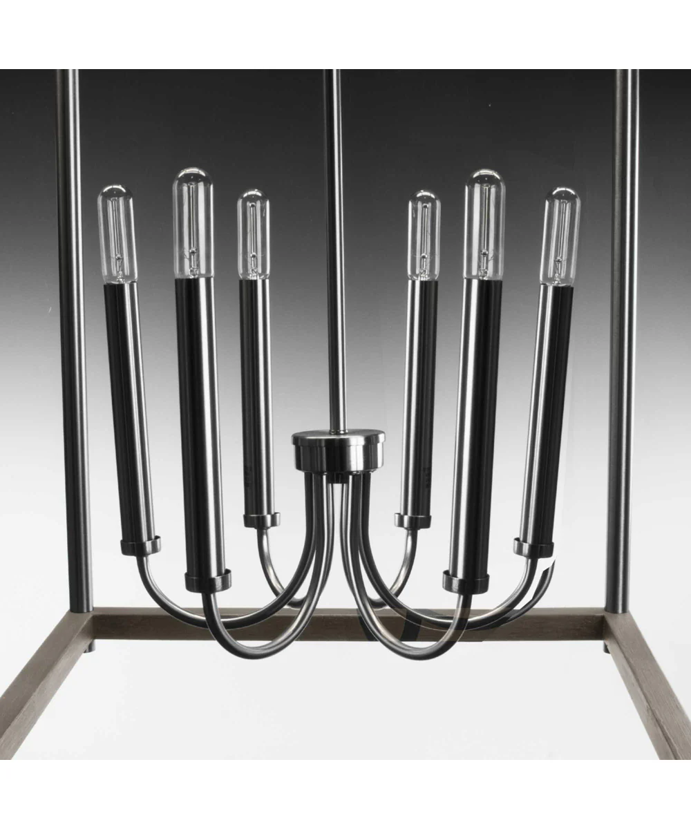 Fontayne 6-Light Farmhouse Pendant Light Brushed Nickel - Image 2