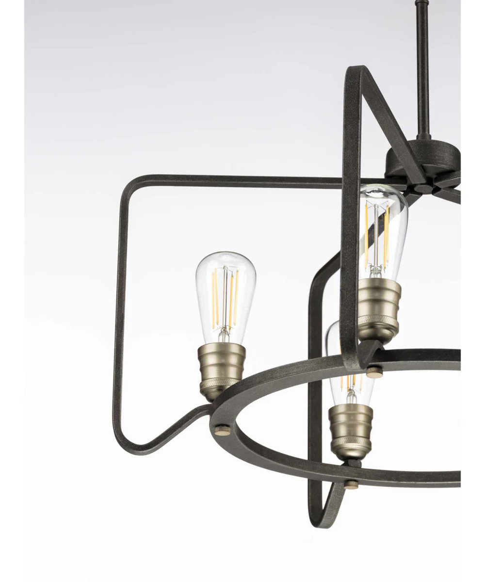 Foster 5-Light Farmhouse Chandelier Light Gilded Iron - Image 3