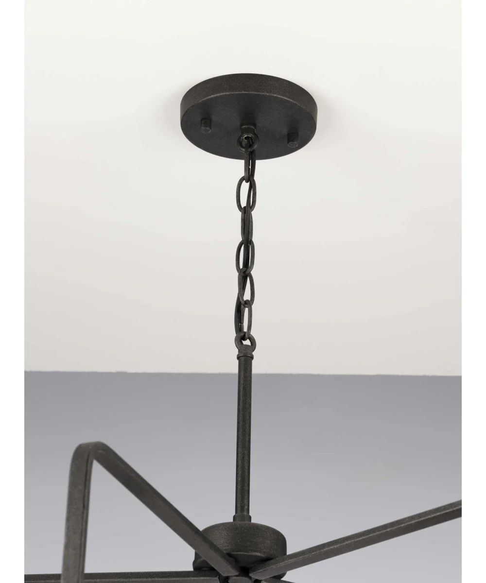 Foster 5-Light Farmhouse Chandelier Light Gilded Iron - Image 6