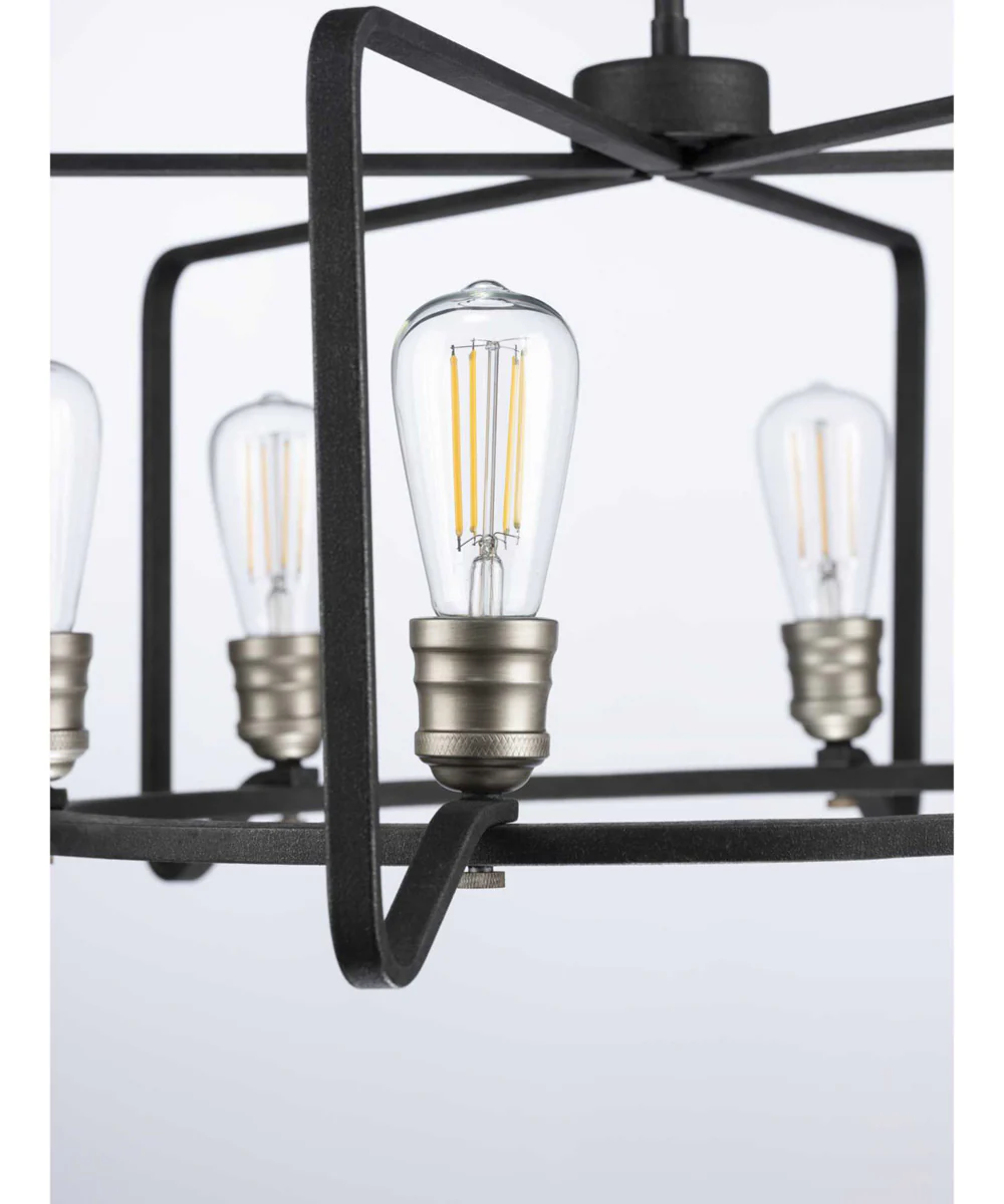 Foster 6-Light Farmhouse Chandelier Light Gilded Iron - Image 8