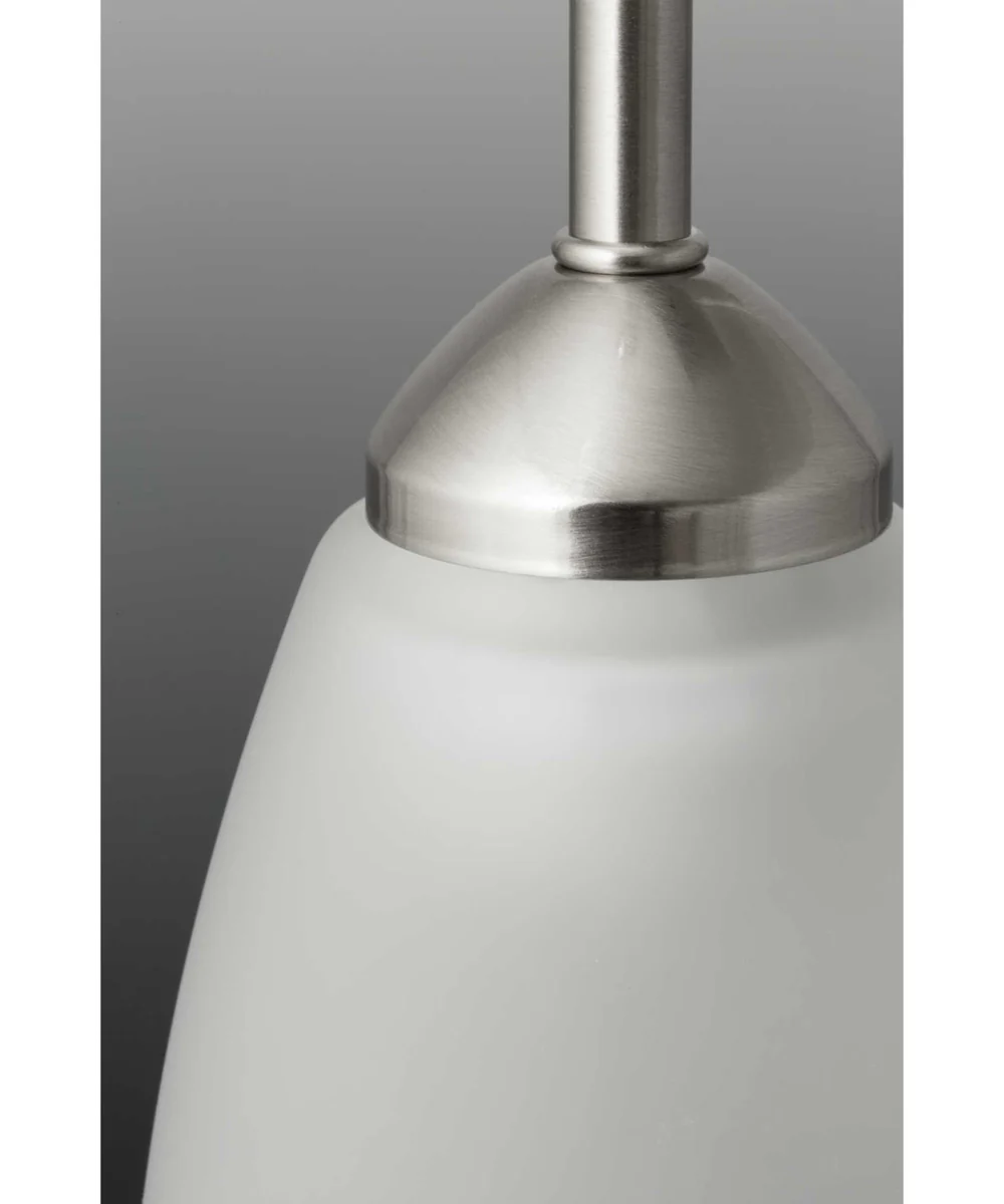 Gather 3-Light Etched Glass Traditional Chandelier Light Brushed Nickel - Image 3