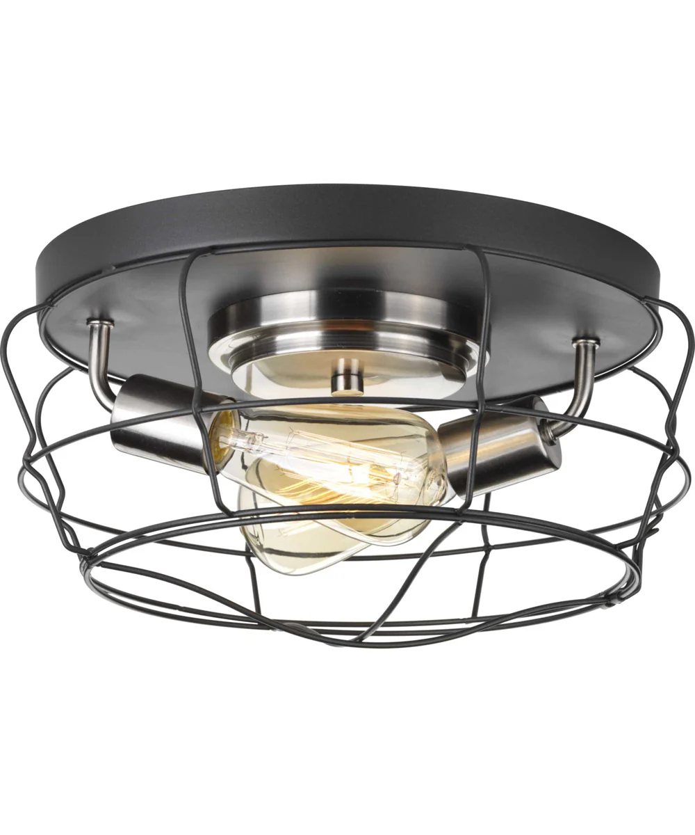 Gauge 2-Light Flush Mount Graphite