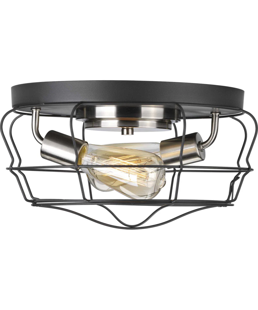 Gauge 2-Light Flush Mount Graphite - Image 3