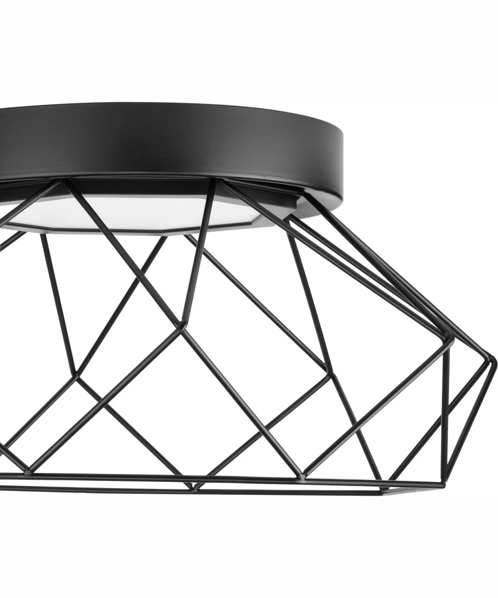 Geodesic LED Modern Flush Mount Light Matte Black - Image 9
