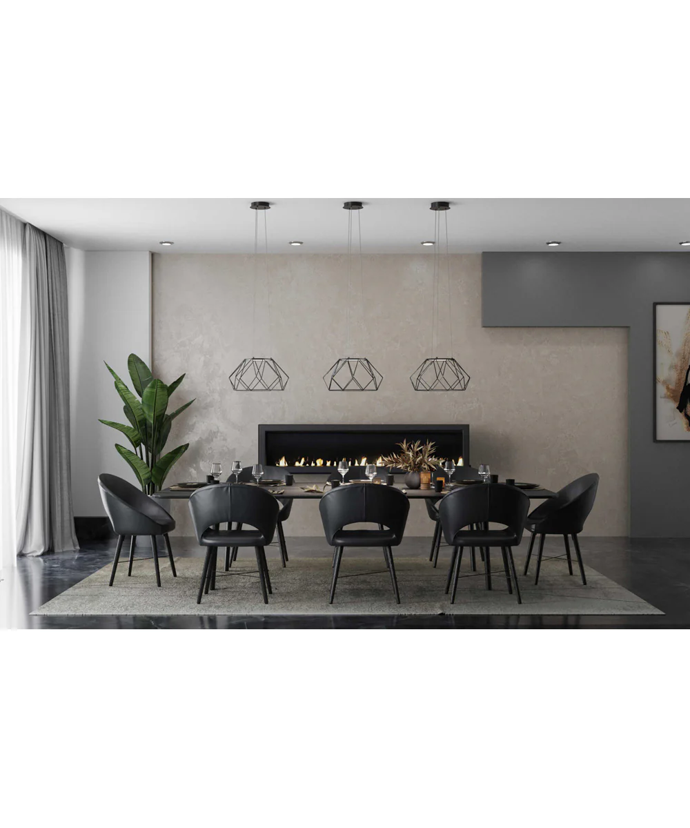 Geodesic LED Modern Style Medium Hanging Pendant Light Matte Black - Image 2