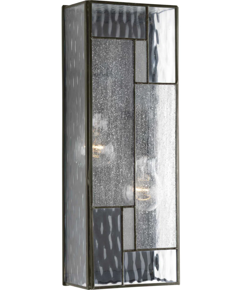 Geometric 2-Light Medium Wall Lantern Architectural Bronze - Image 2