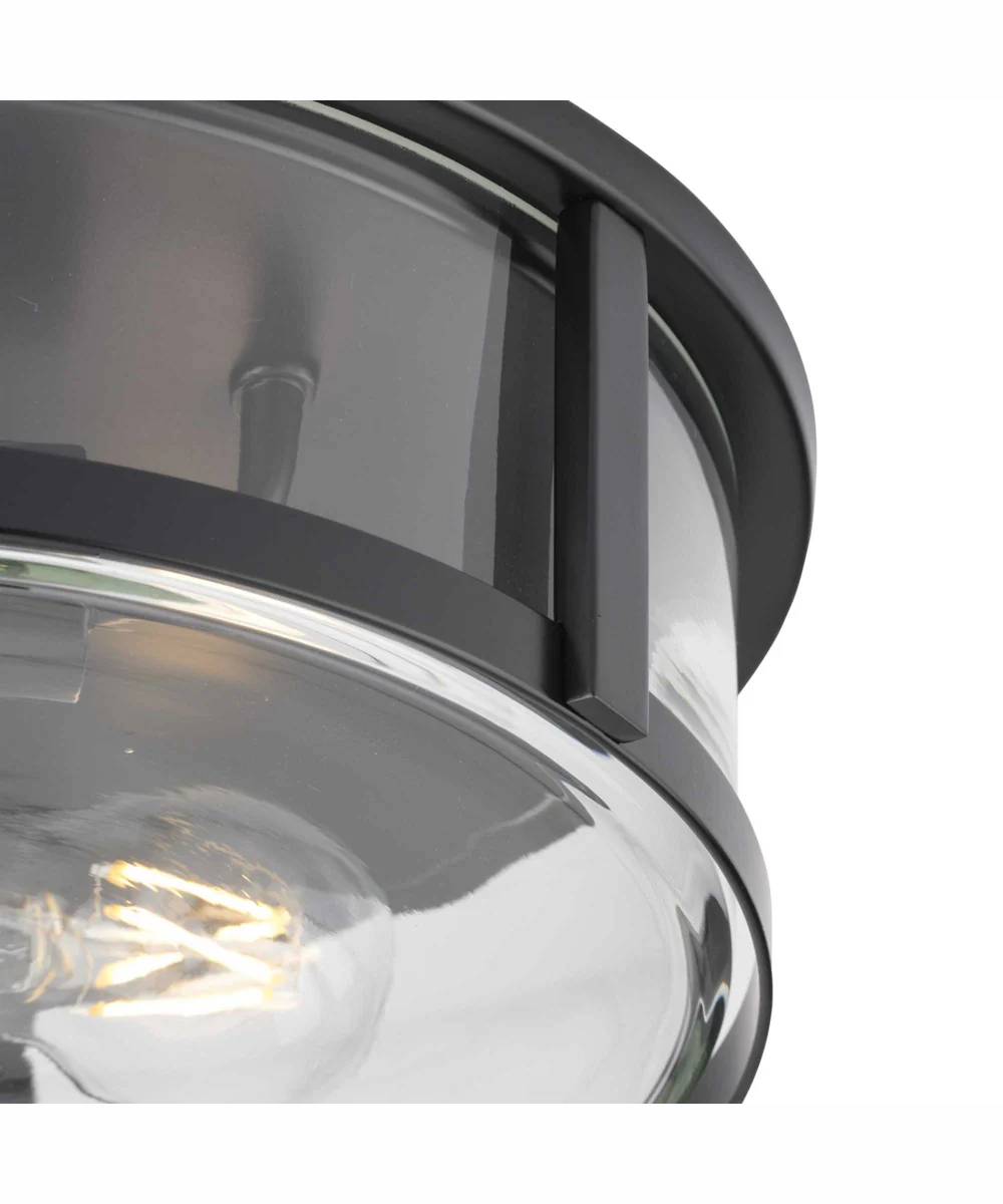 Gilliam 12-5/8 in. 2-Light New Traditional Flush Mount Matte Black - Image 3