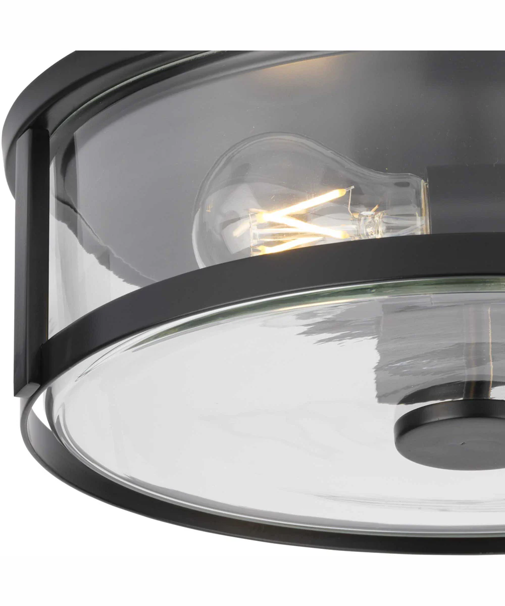 Gilliam 12-5/8 in. 2-Light New Traditional Flush Mount Matte Black - Image 7