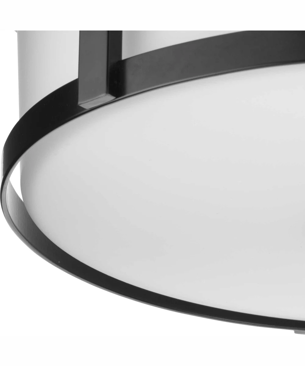 Gilliam 12--5/8 in. 2-Light New Traditional Flush Mount Matte Black - Image 4
