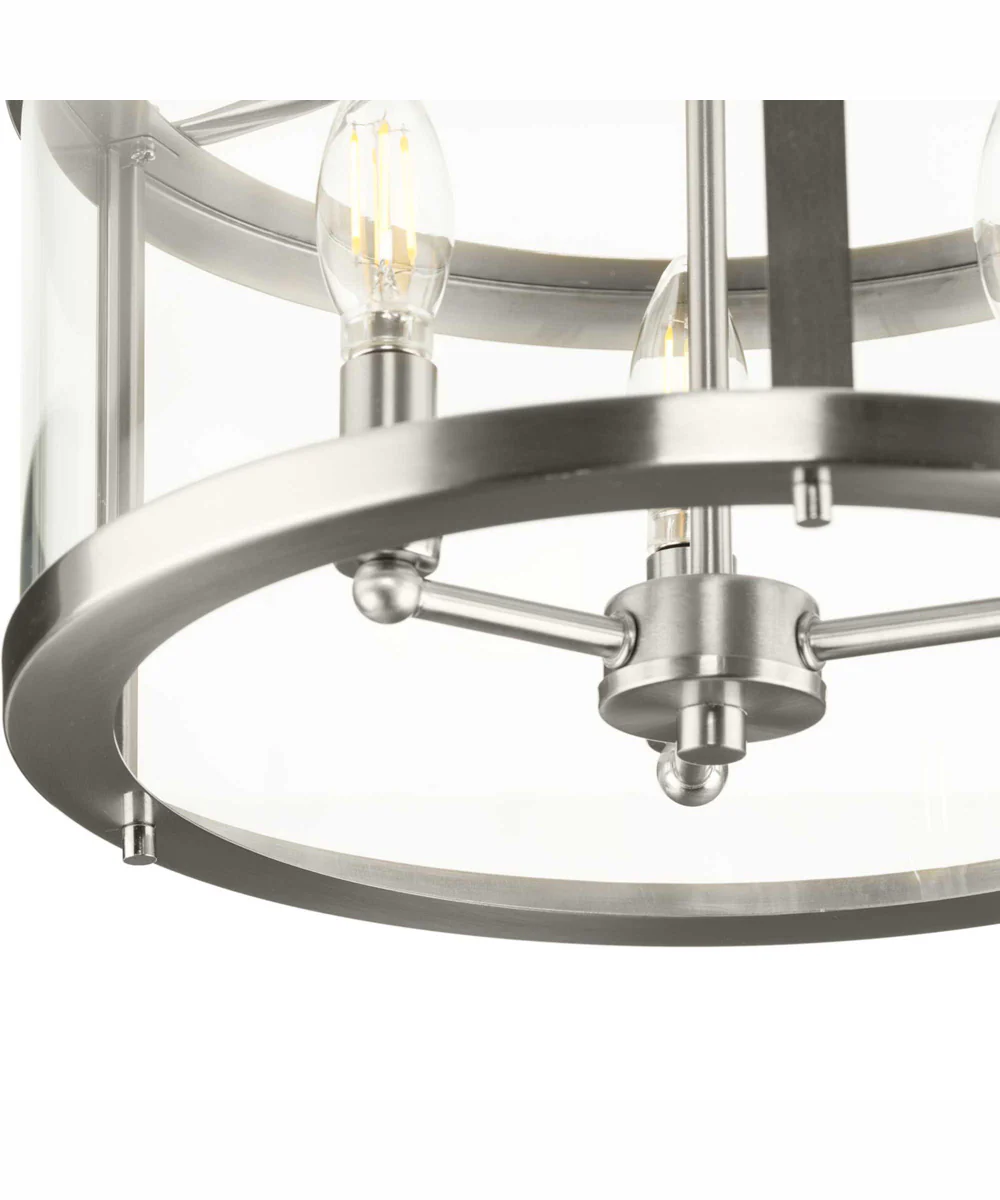 Gilliam 13 in. 3-Light New Traditional Semi-Flush Mount Brushed Nickel - Image 3