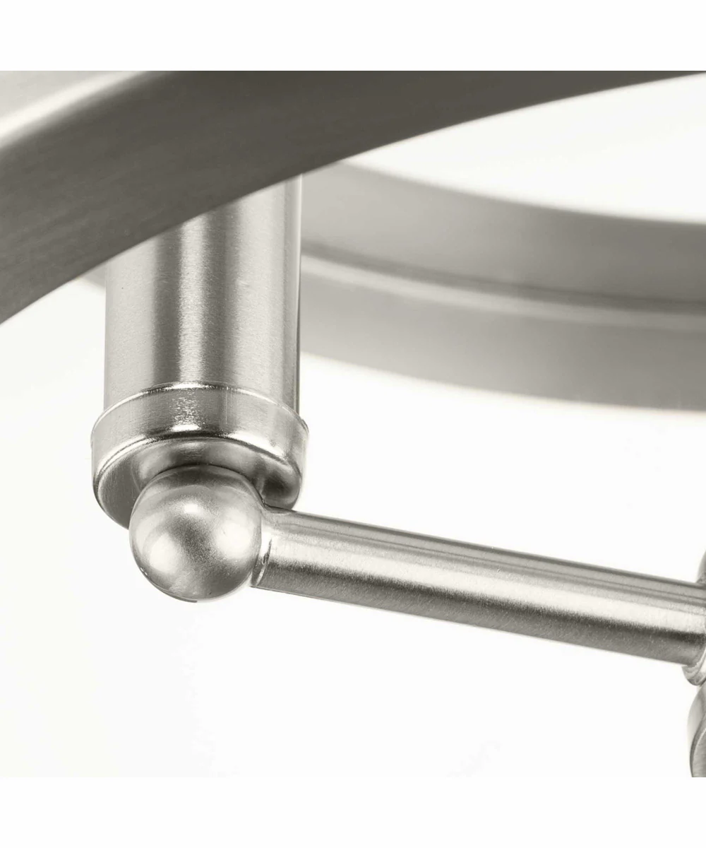 Gilliam 13 in. 3-Light New Traditional Semi-Flush Mount Brushed Nickel - Image 7