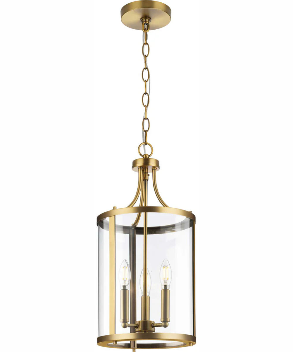 Gilliam 3-Light New Traditional Hall & Foyer Vintage Brass - Image 3