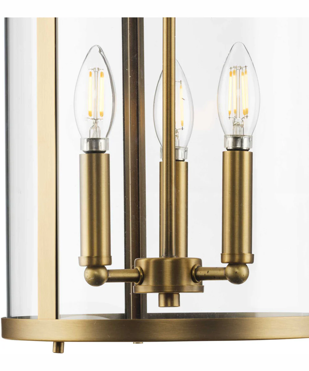 Gilliam 3-Light New Traditional Hall & Foyer Vintage Brass - Image 6