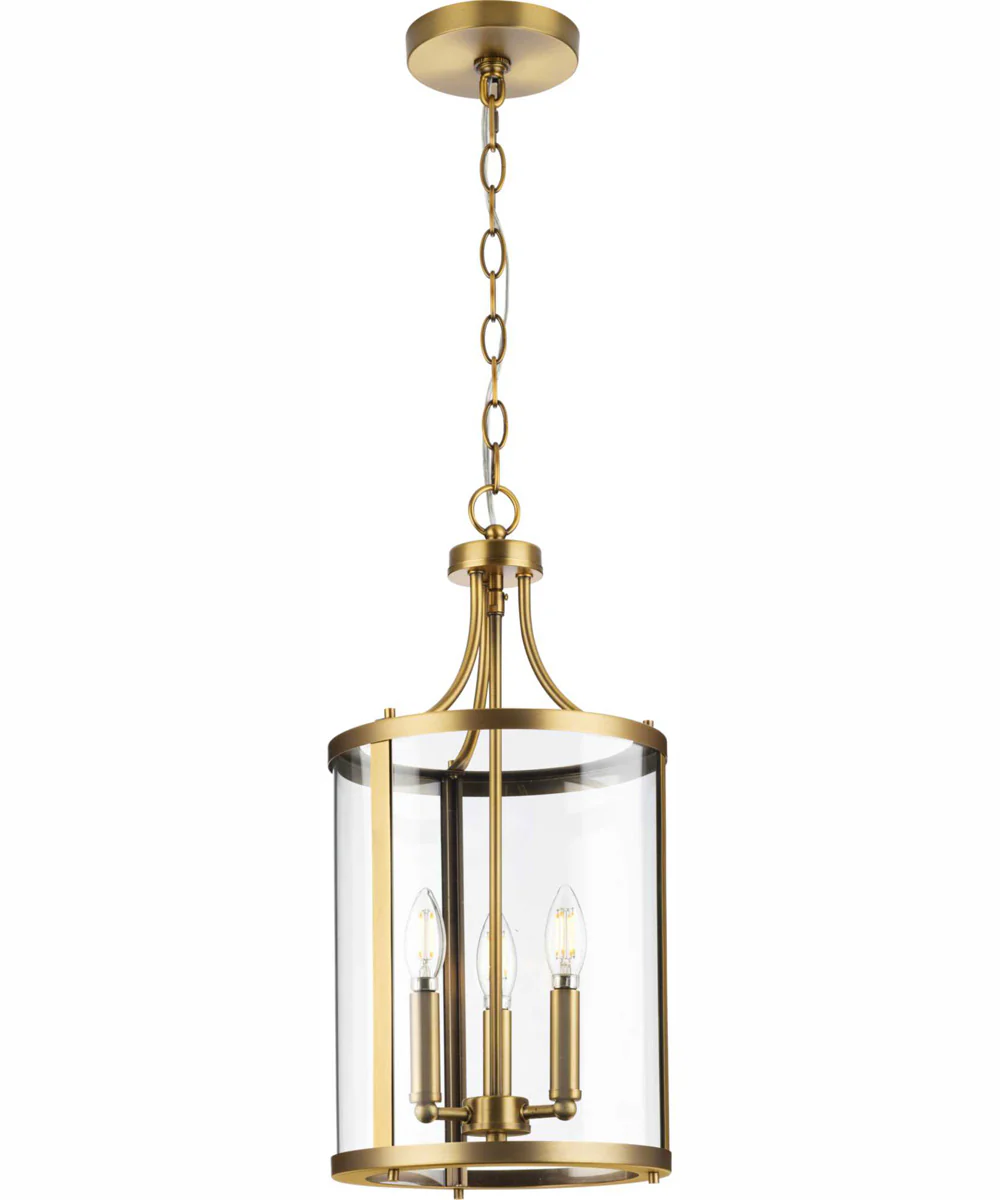 Gilliam 3-Light New Traditional Hall & Foyer Vintage Brass - Image 8