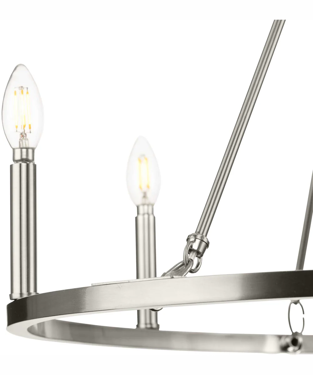 Gilliam 6-Light New Traditional Chandelier Brushed Nickel - Image 7