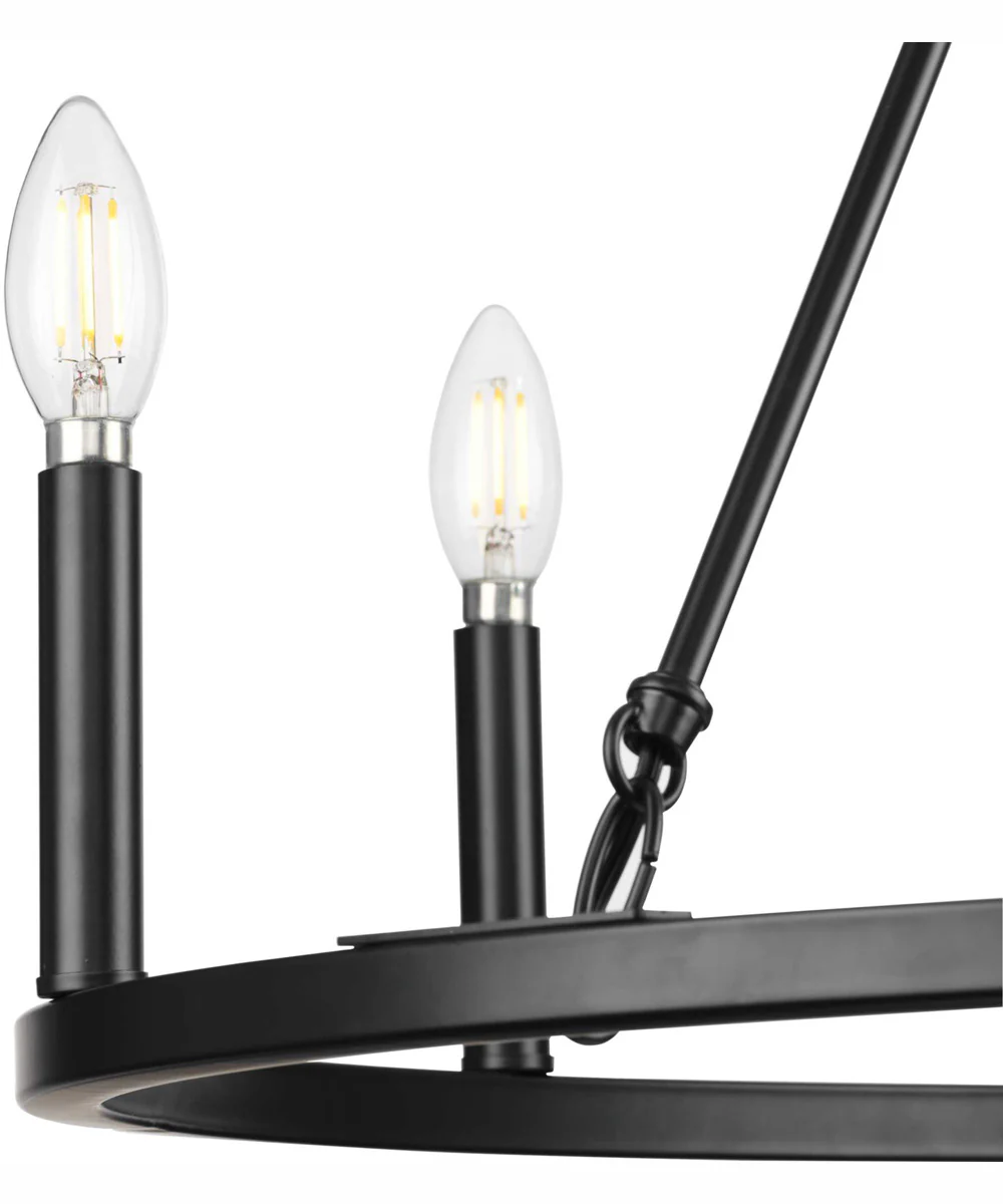 Gilliam 6-Light New Traditional Chandelier Matte Black - Image 7