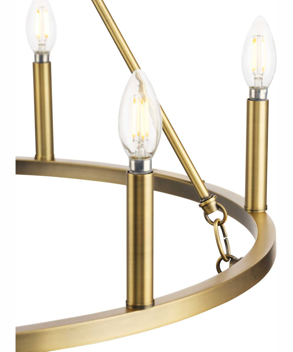 Gilliam 6-Light New Traditional Chandelier Vintage Brass - Image 6