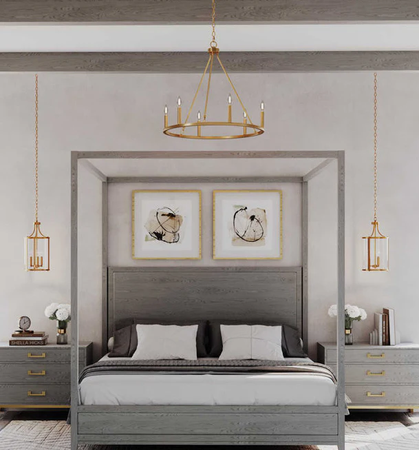 Gilliam 6-Light New Traditional Chandelier Vintage Brass - Image 9