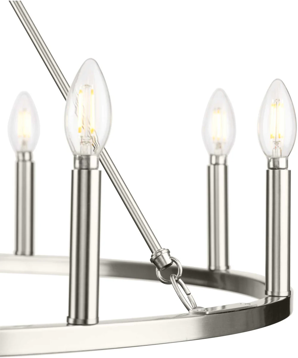 Gilliam 9-Light New Traditional Chandelier Brushed Nickel - Image 4