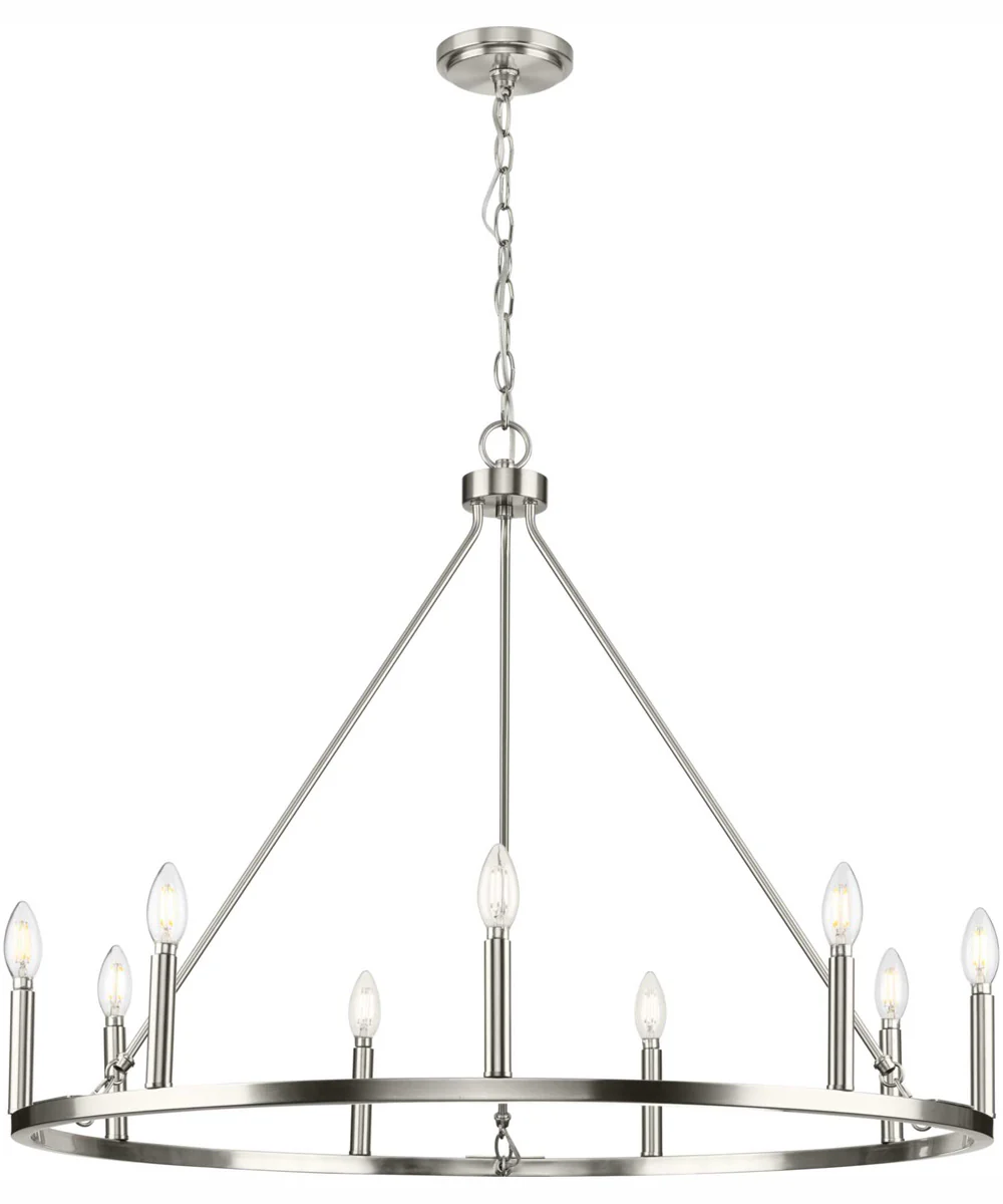 Gilliam 9-Light New Traditional Chandelier Brushed Nickel - Image 8